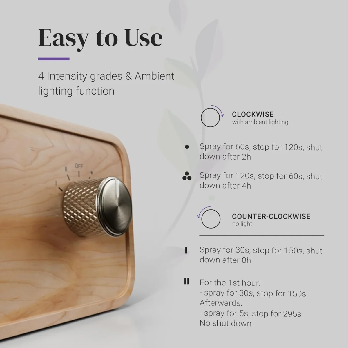 Nebulizing Essential Oil Diffuser – Battery Operated Wood & Glass - Image 3