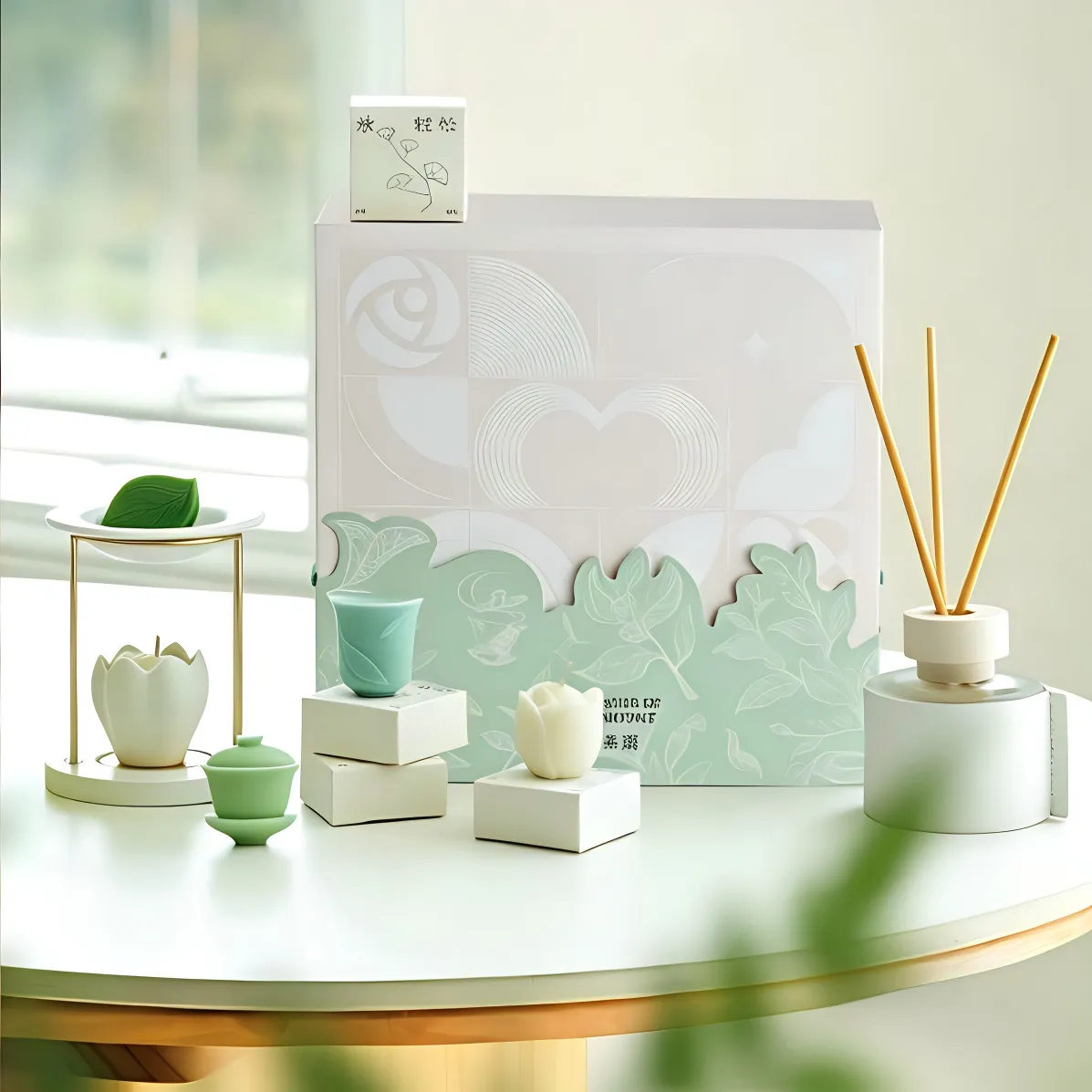 PeersHome aromatherapy scented candle in a gift box, eco-friendly.