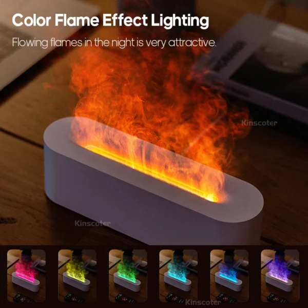 Flame aroma diffuser side view